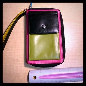 Leather wristlet - like new!